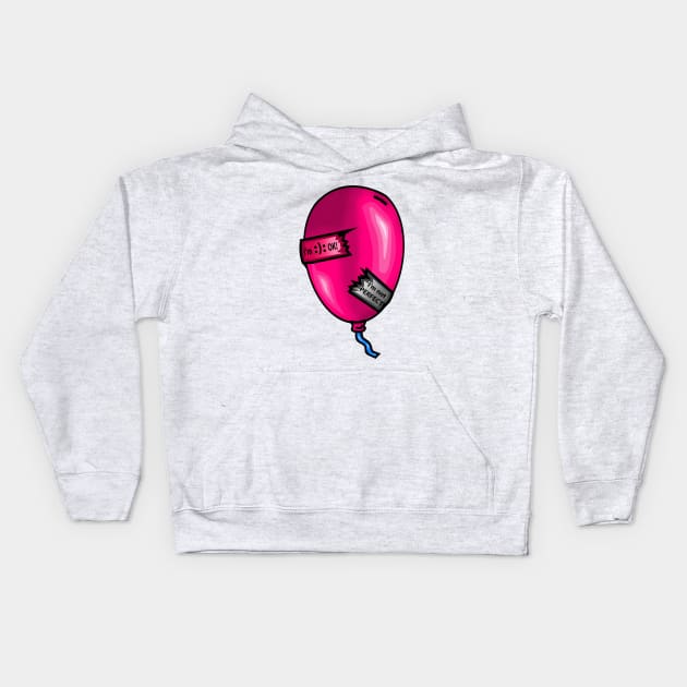 Imperfect Pink Cancer Balloon - Pink Kids Hoodie by ArtsoftheHeart